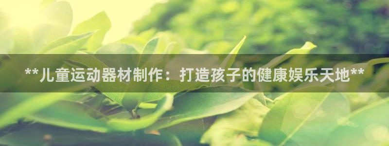 尊龙现金一下指导AG发财网：**儿童运动器材制作：打造孩子的
