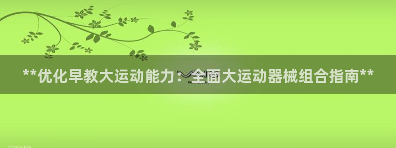 尊龙目前在哪：**优化早教大运动能力：全面大运动器械