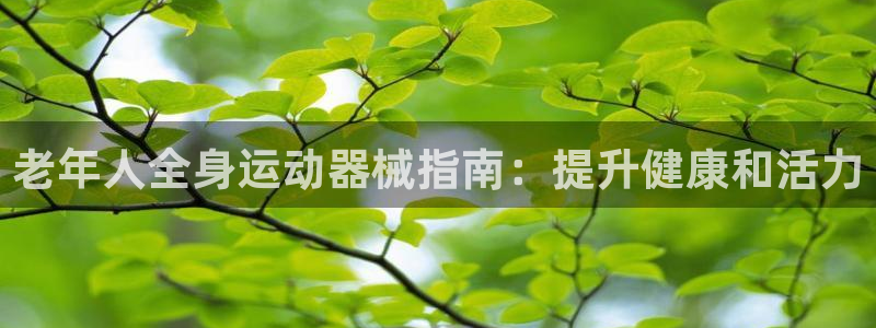 尊龙d88官网赢来就送38：老年人全身运动器械指南：
