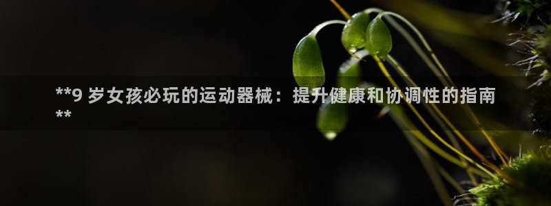 尊龙凯时怎么样没听说过：**9 岁女孩必玩的运动器械