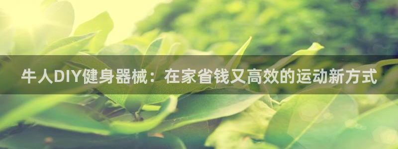 尊龙凯时法拉币：牛人DIY健身器械：在家省钱又高效的